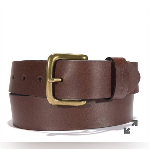 Carhartt Other - Carhartt Dark Brown Belt with Brass Buckle Size 36 Leather